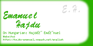 emanuel hajdu business card